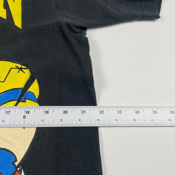 Vintage Flinstones Michigan 90s Football Fred & Barney Black Faded Shirt Large - Picture 8 of 8